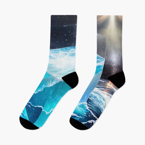 Item preview, A Cosmic Icy Wonderland: A Galaxy Trapped in a Crystal Ice Cube designed and sold by D3monic.
