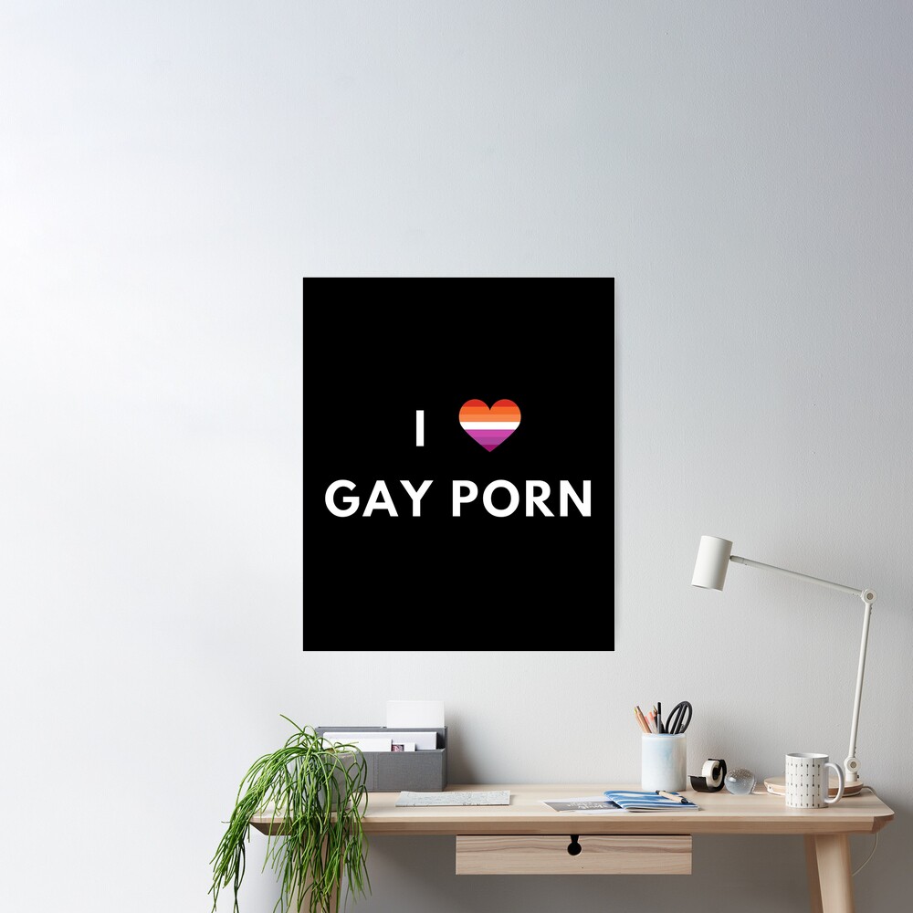 Poster for Sale avec lœuvre « Jaime le porno gay » de lartiste Express YRSLF Redbubble
