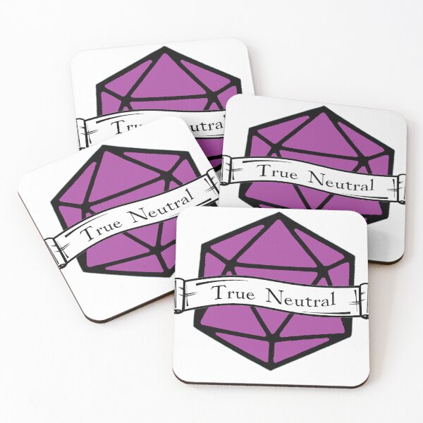 Item preview, true neutral d20 designed and sold by PaperCactusInk.