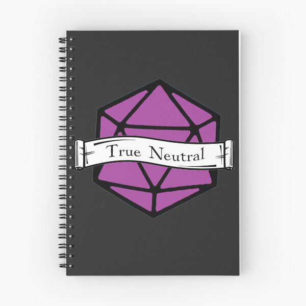 Item preview, true neutral d20 designed and sold by PaperCactusInk.