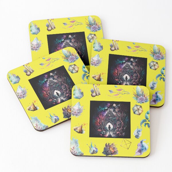 Item preview, DARK AND MYSTICAL WONDERLAND ON YELLOW designed and sold by ORIGENcreate.
