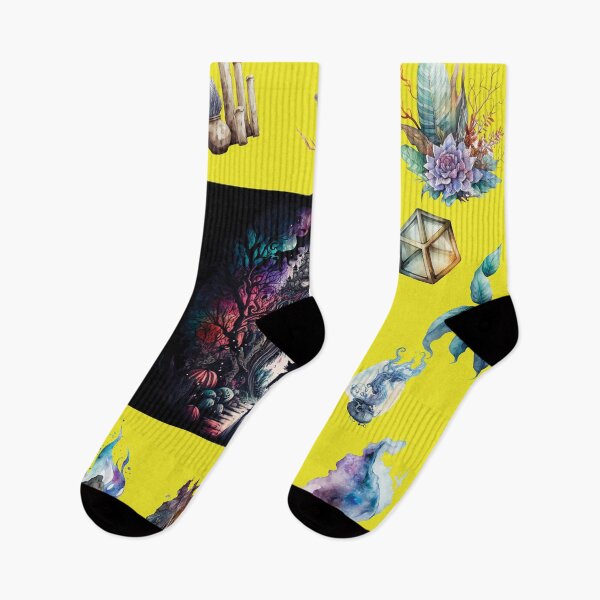 Item preview, DARK AND MYSTICAL WONDERLAND ON YELLOW designed and sold by ORIGENcreate.