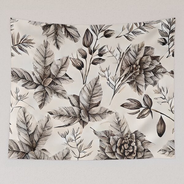 Item preview, Pretty Sketched Floral designed and sold by Poetic Patterns Studio.