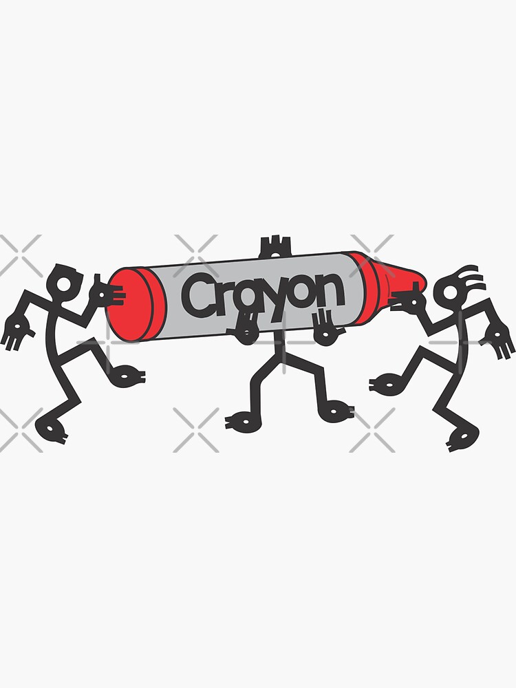 Thumbnail 3 of 3, Sticker, 3 Freaks With a Red Crayon designed and sold by 3FreaksWith.