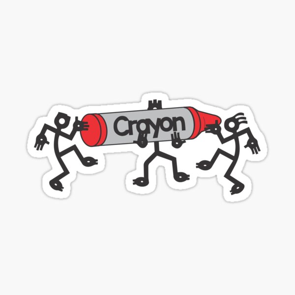 3 Freaks With a Red Crayon Sticker