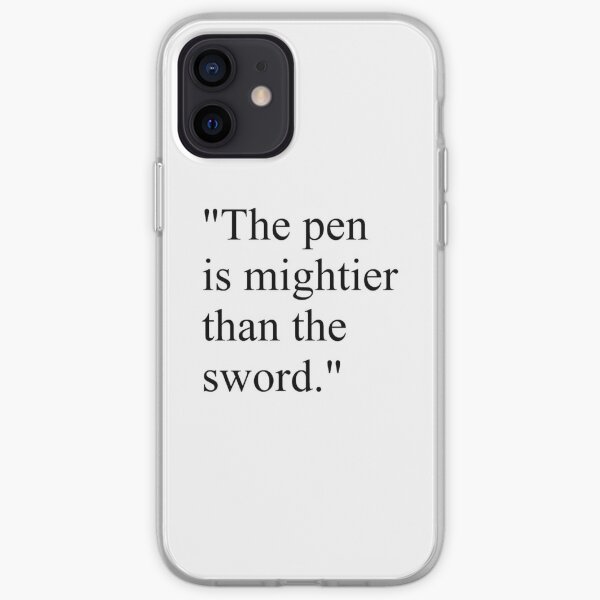 Proverb: The pen is mightier than the sword. #Proverb #pen #mightier #sword. Пословица: Перо сильнее меча iPhone Soft Case