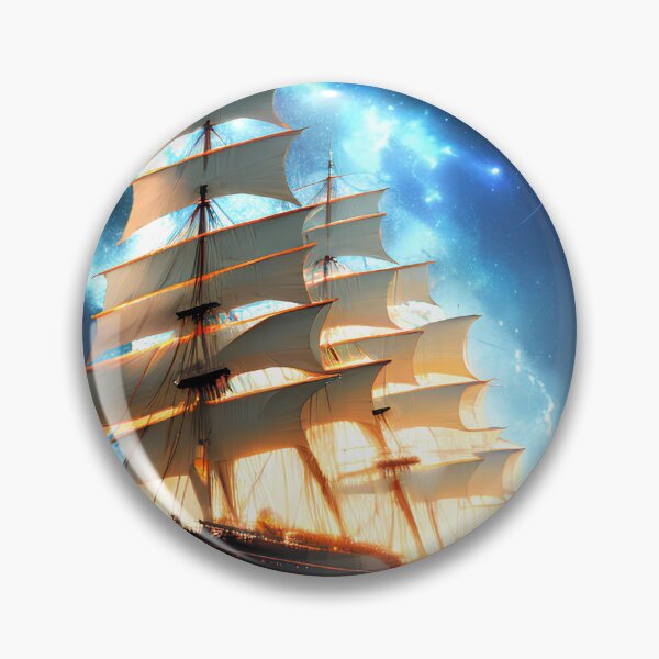Item preview, Sailing through the Stars: A Beautiful Painting of a Ship on a Galactic Ocean designed and sold by D3monic.