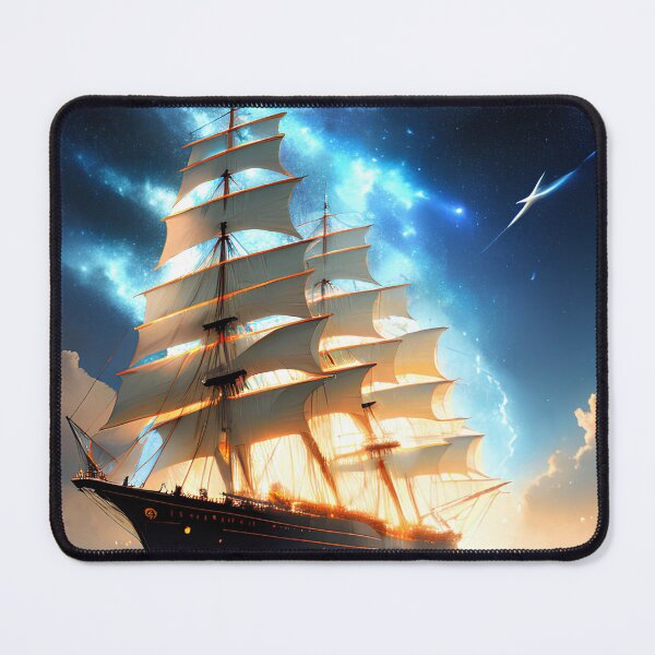Item preview, Sailing through the Stars: A Beautiful Painting of a Ship on a Galactic Ocean designed and sold by D3monic.