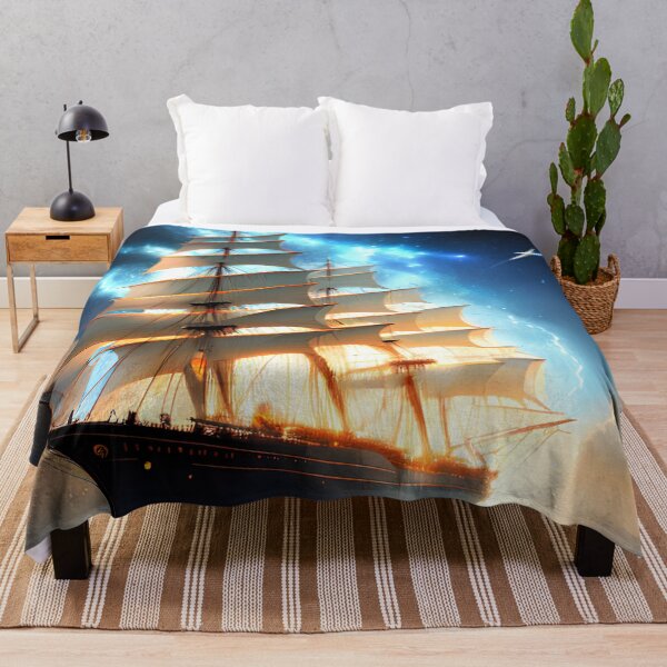 Item preview, Sailing through the Stars: A Beautiful Painting of a Ship on a Galactic Ocean designed and sold by D3monic.