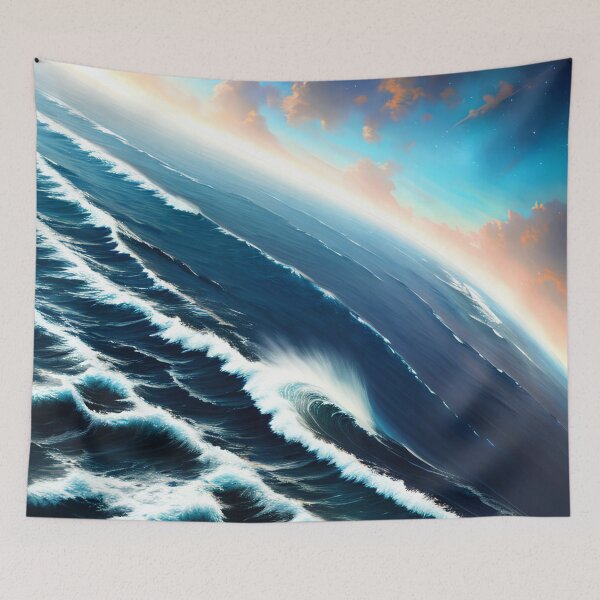Item preview, Galactic Voyage: A Stunning Painting of a Ship in a Tumultuous Space Ocean designed and sold by D3monic.