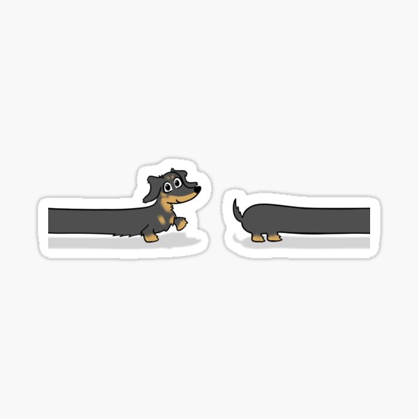 Item preview, Long Dog Black and Tan Long Hair Dachshund designed and sold by Laura Deakin Artist.