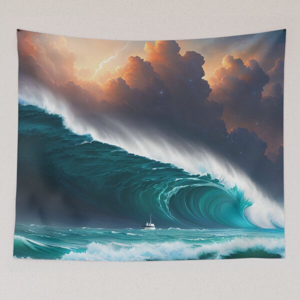 Item preview, A Cosmic Odyssey: A Beautiful Painting of a Ship Sailing Through the Stars designed and sold by D3monic.