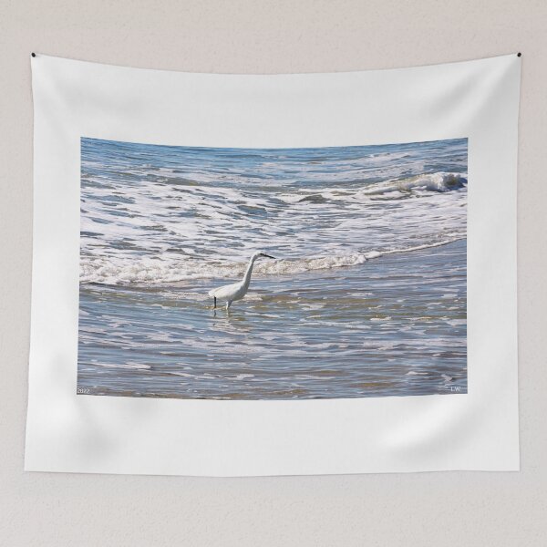 Item preview, Wading In The Waves Egret designed and sold by LisaWootenPhoto.