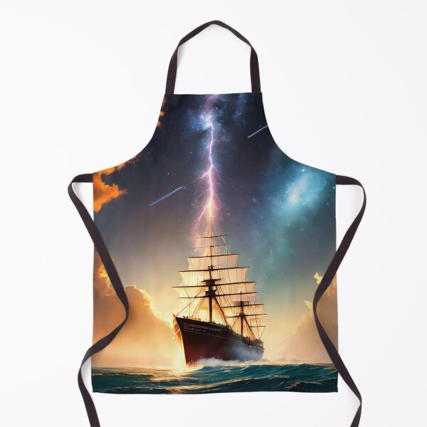 Item preview, Exploring the Depths of the Universe: A Stunning Painting of a Ship on a Galactic Ocean designed and sold by D3monic.