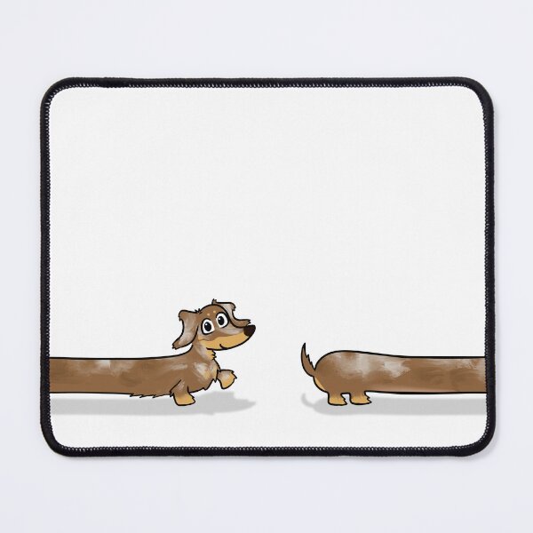 Item preview, Long Dog Chocolate and Tan Dapple Long Hair Dachshund designed and sold by Laura Deakin Artist.
