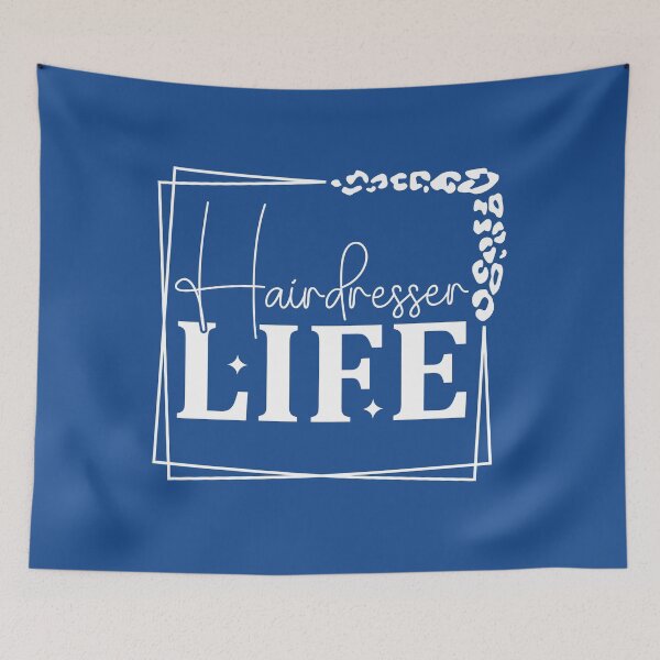 Item preview, Hairdresser Life on Blue designed and sold by sweetbelle.