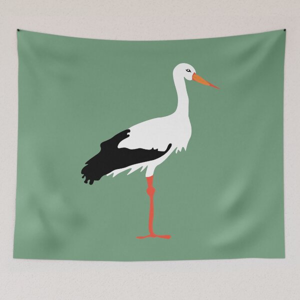 Item preview, single stork designed and sold by mamineobrazki.