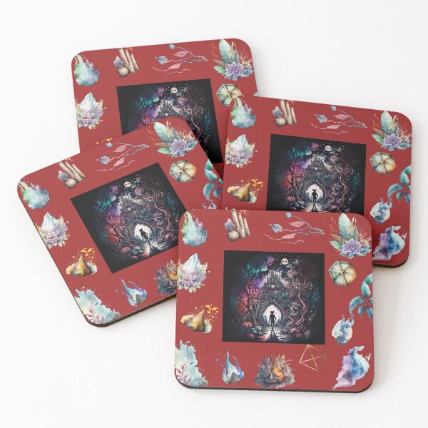 Item preview, DARK AND MYSTICAL WONDERLAND ON RED designed and sold by ORIGENcreate.