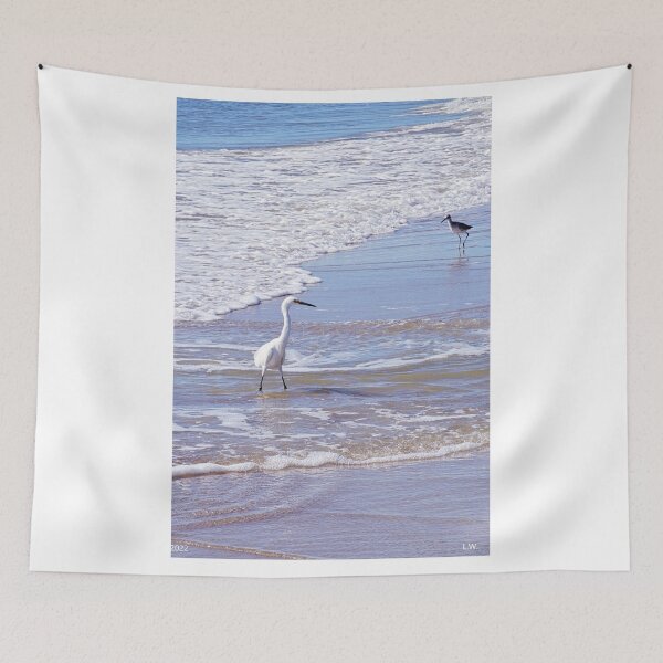 Item preview, Wading Egret And Sandpiper Vertical designed and sold by LisaWootenPhoto.