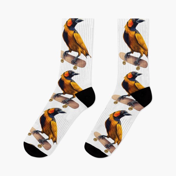 Item preview, Venezuelan Troupial on a Skateboard  designed and sold by TheJadeCat.