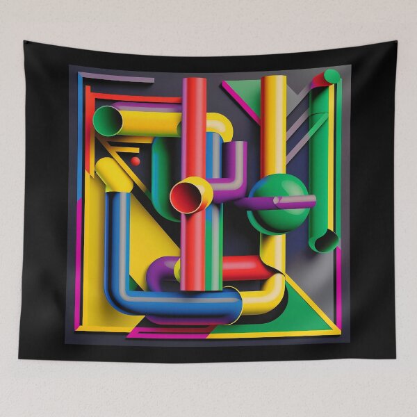 Item preview, Tubular Algorithms  Memphis Style 80's Design designed and sold by Tanis-Tweedale.