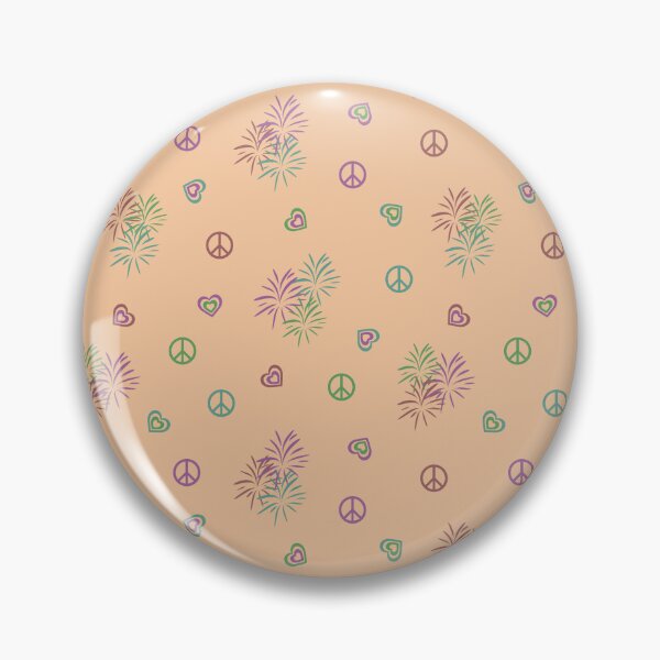 Item preview, Love and Fireworks Peace Sign Pattern Design designed and sold by CreativeDraws42.