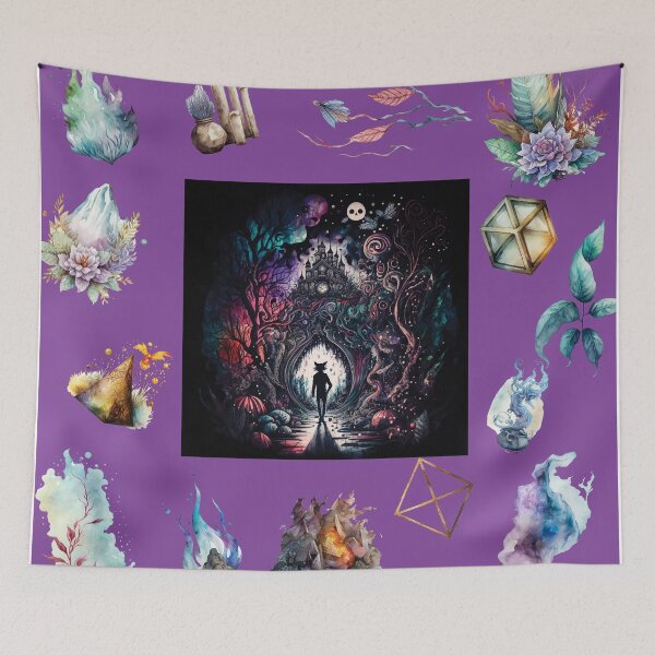Item preview, DARK AND MYSTICAL WONDERLAND ON PURPLE designed and sold by ORIGENcreate.