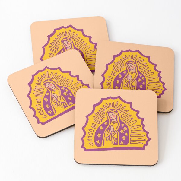Item preview, Guadalupe in purple and orange  designed and sold by El Brown Mercado.