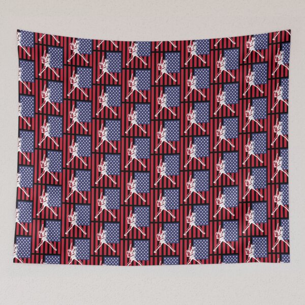 Item preview, American Flag Vintage Baseball Player Gift The Show Hardball designed and sold by smartrocket.