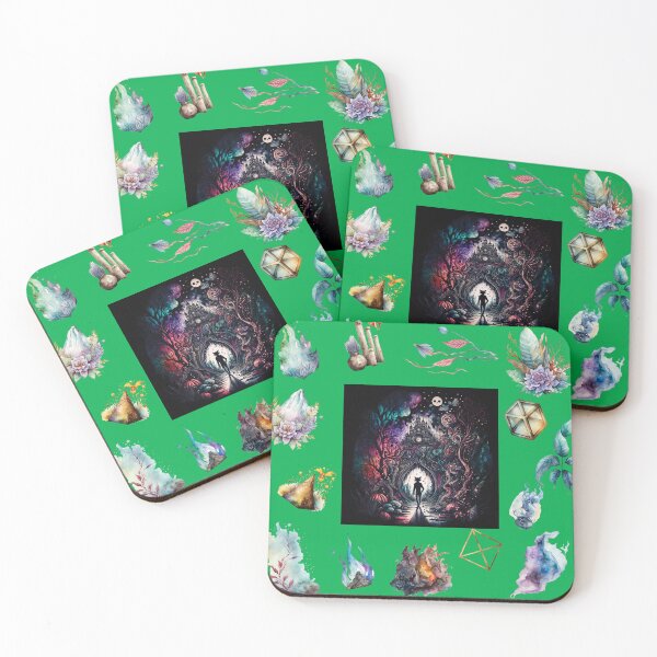 Item preview, DARK AND MYSTICAL WONDERLAND ON GREEN designed and sold by ORIGENcreate.