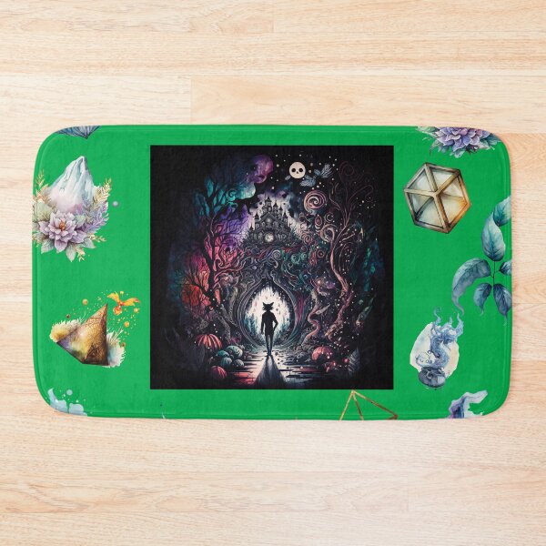 Item preview, DARK AND MYSTICAL WONDERLAND ON GREEN designed and sold by ORIGENcreate.