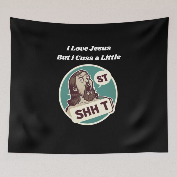 Item preview, I Love Jesus But I Cuss A Little designed and sold by minimal-tahseen.