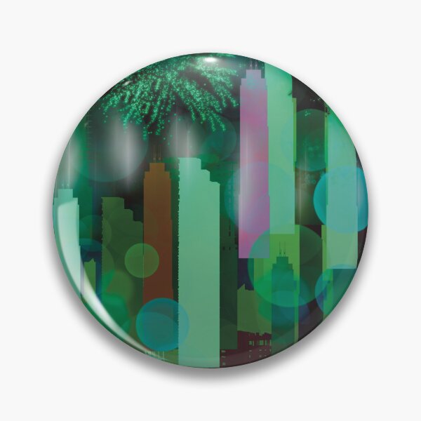 Item preview, City lights green designed and sold by chuckletuckle.