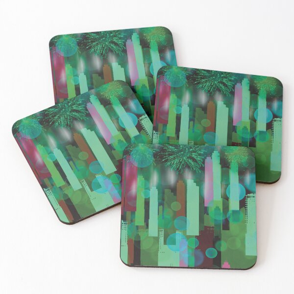 Item preview, City lights green designed and sold by chuckletuckle.