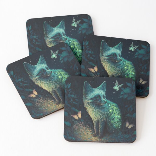 Item preview, Bioluminescent Fox designed and sold by Solace Sparkles.