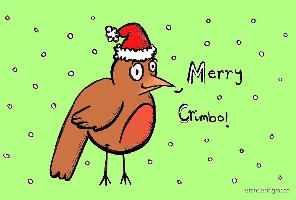 "Christmas Robin" by wanderingmess Redbubble