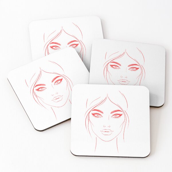 Item preview, Art Women face in red with transparent background  designed and sold by MobMarketdesign.