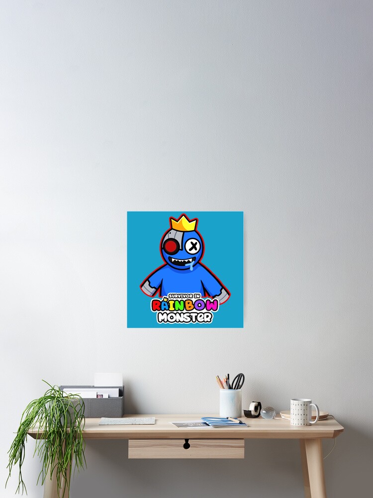 BLUE FACE Rainbow Friends. Blue Roblox Rainbow Friends Characters, roblox,  video game. Halloween Greeting Card for Sale by Mycutedesings-1