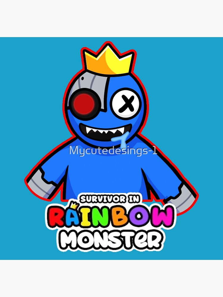 BLUE FACE Rainbow Friends. Blue Roblox Rainbow Friends Characters, roblox,  video game. Halloween Greeting Card for Sale by Mycutedesings-1