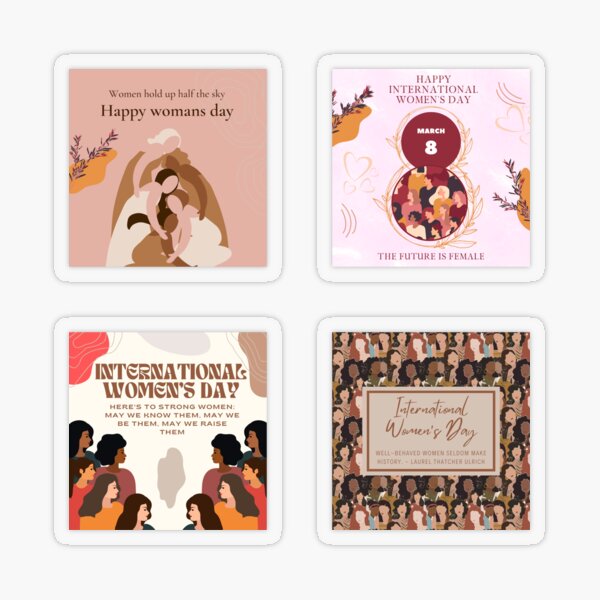 Happy International Women's Day collection Sticker for Sale by aywchen