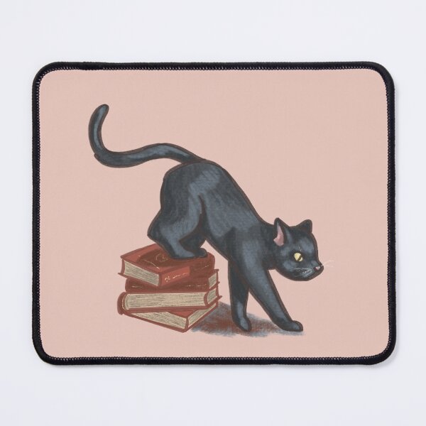 Item preview, Curious Cat on Book Stack designed and sold by Danielle Seay.