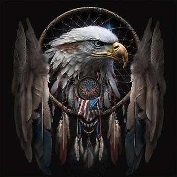 "Native American Dream Catcher Patriotic Art" Art Board Print for Sale