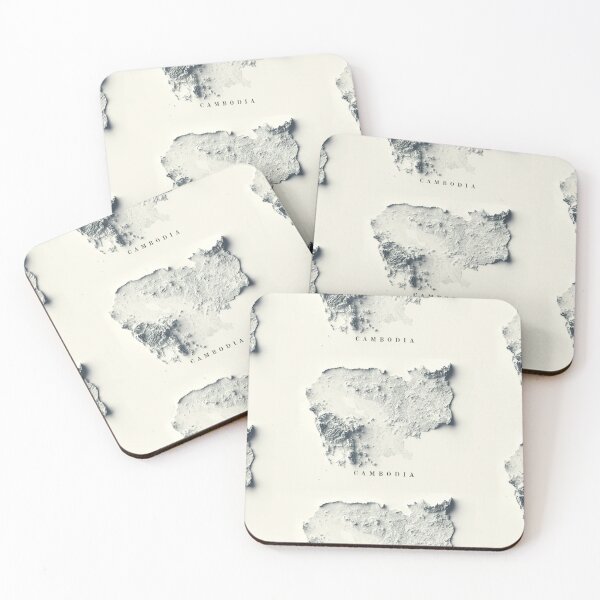 Item preview, Cambodia Shaded Relief Map 3D digitally-rendered designed and sold by ThinkAboutMaps.