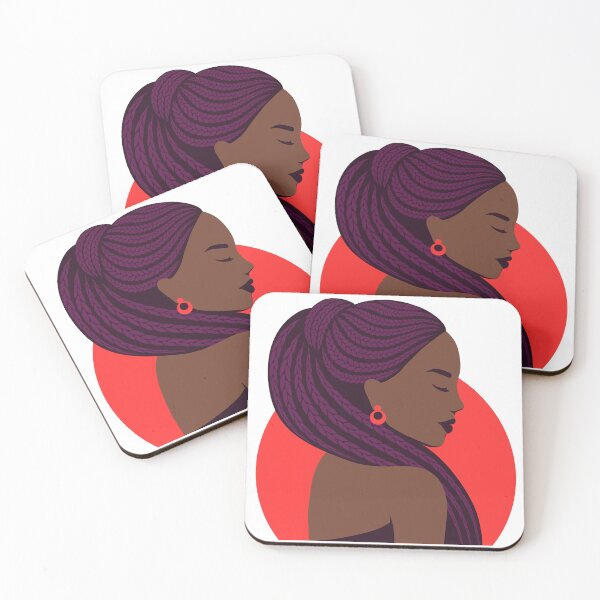 Item preview, African girls new style with red bubbles in background  designed and sold by MobMarketdesign.