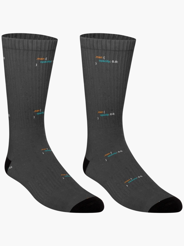 Thumbnail 3 of 5, Socks, Programming Code - The Invisible Man designed and sold by Graham Baitson.