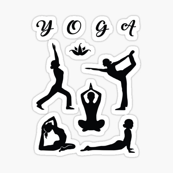 Yoga Sticker for Sale by marcosty