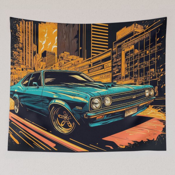 Item preview, Retro Car Classic Muscle Beast Machine Drive in Style designed and sold by ultra-cool.