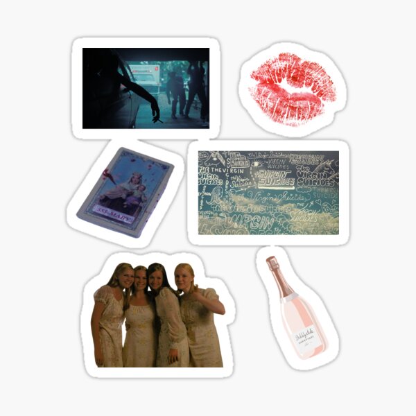 The Virgin Suicides Coquette Aesthetic Design Sticker Pack Pink Sticker