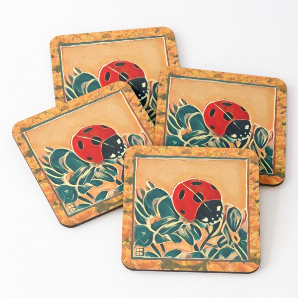 Item preview, Ladybug with Yellow Flowers  designed and sold by oh-bi-me.