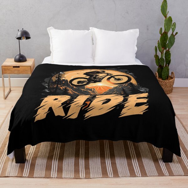 Item preview, Downhill mountain bikers in the mountains at sunrise designed and sold by togetherShirts.